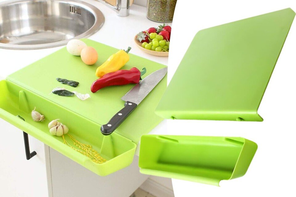 Schneidebrett mit abnehmbarer Schüssel 2in1 CuttingBoar, 38x29cm