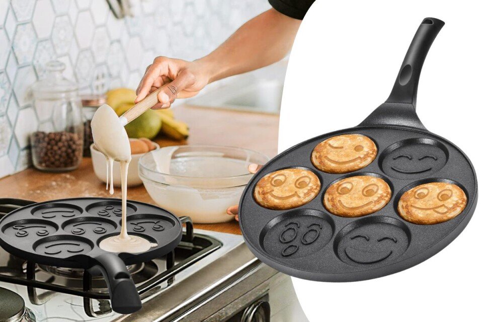 Teglia per pancake con faccine sorridenti SmilesPan, per 7 pancake