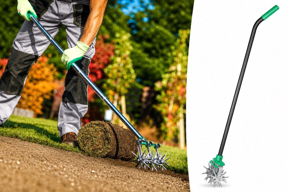 Siewnik ogrodowy i aerator trawnika SeedBreathe, 2 w 1