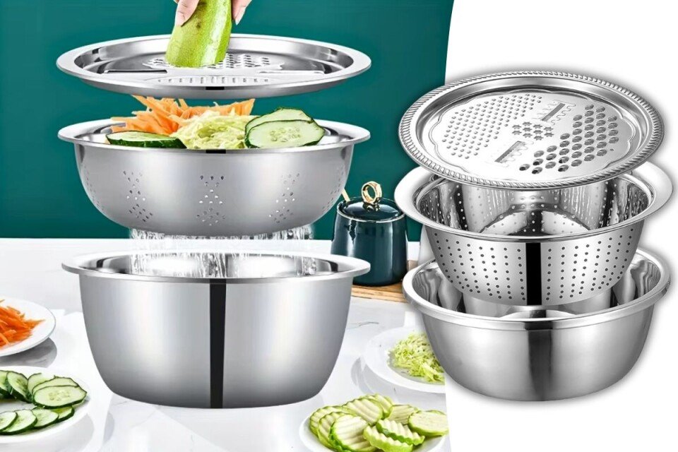 KitRuf Mehrzweck-Gemüseschneideset, 3-teilig