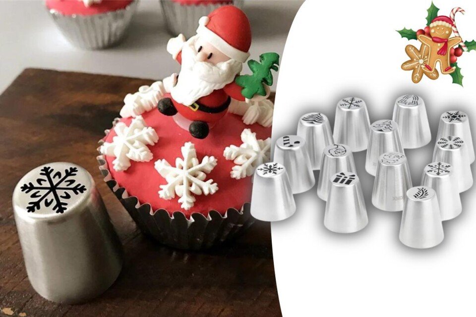Set Weihnachtsbacktüllen, 8-teilig