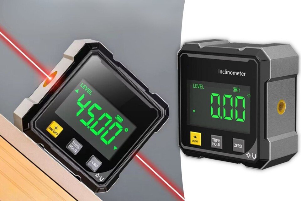 AxisSnap mágneses digitális szögmérő, ±0,2° pontosság, USB