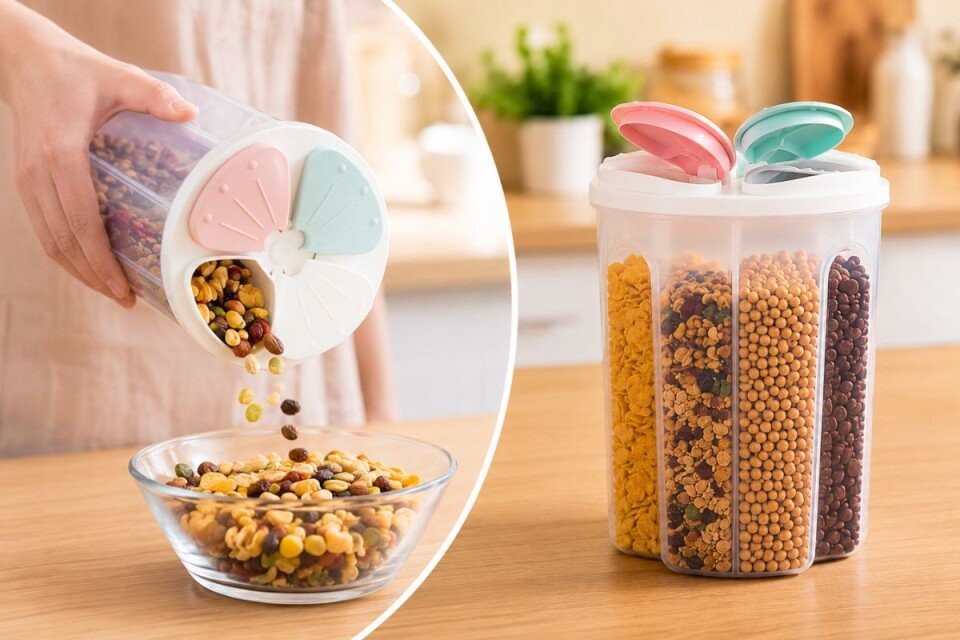 Contenitore per alimenti CeRal, 4 scomparti