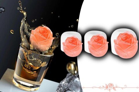 IceRoses silikonski kalupi za kocke leda, 3 komada