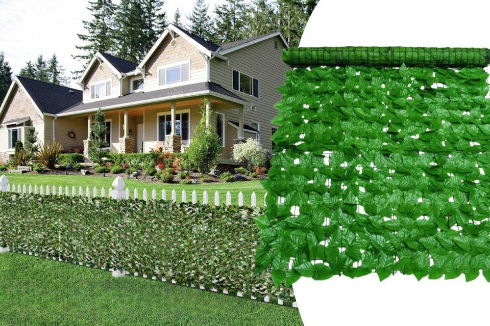 Panel za privatnost sa GreEneri veštačkim listovima, 3x0,5m
