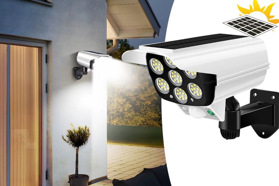 HelioGuard napelemes lámpa mozgásérzékelővel, 800mAh, IP66