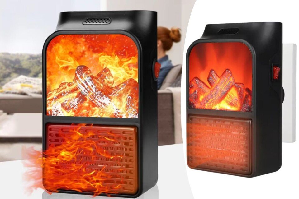 Încălzitor electric portabil MiniFlame, 500W, până la 32°C