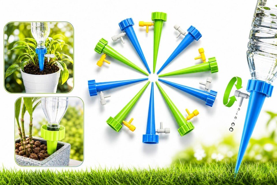 Zestaw do automatycznego podlewania roślin HappyPlants, 10 sztuk