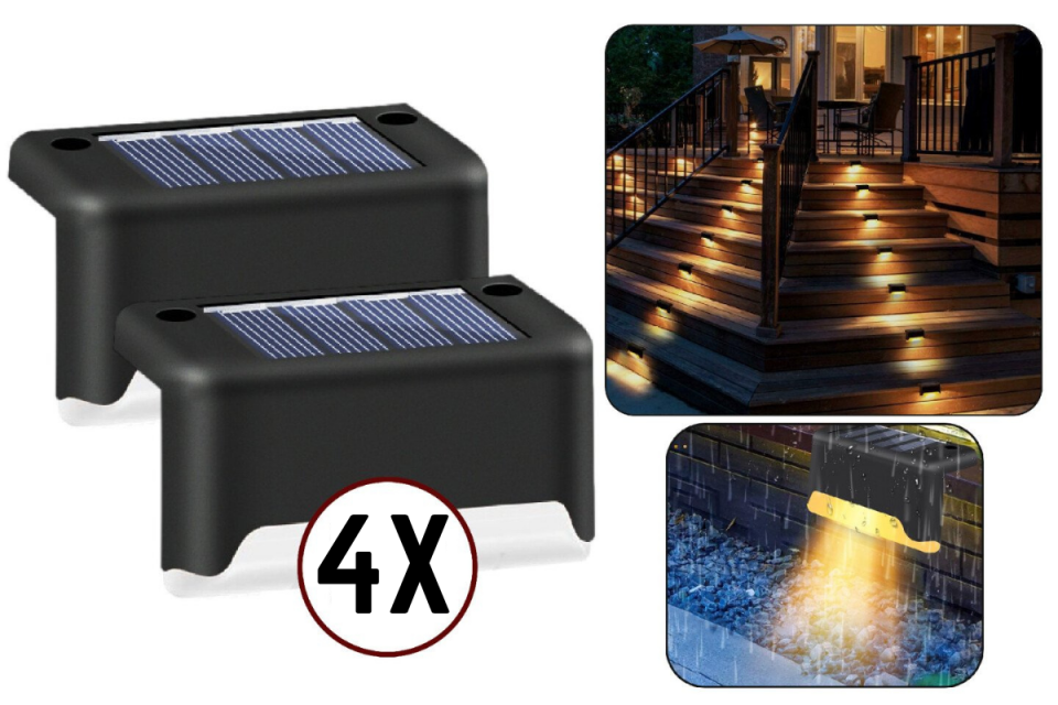 SolarNight luci solari da esterno, senza fili, 4x pezzi