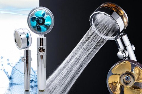 Tuš ročka ShowerUp, pod pritiskom, z ventilatorjem, varčna