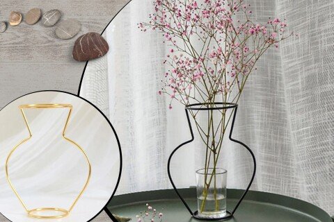 Okrasna kovinska vaza DecorVase, minimalističen dizajn