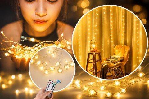 MagicTwinkle fényfüggöny, LED lámpa, 2 x 3m, 200 lámpa