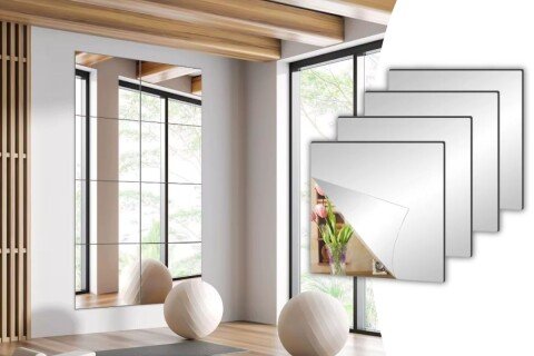 Samolepljiva ogledala ClarityMirror sa HD jasnoćom, 4 komada, 30×30 cm