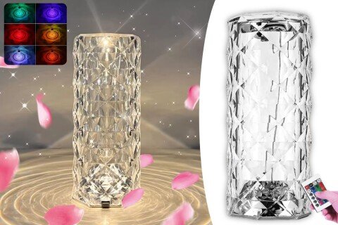 Dekorativna kristalna svetilka CrystalLamp, USB polnjenje, 360 akrilnih kristalov