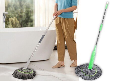 Στρογγυλή σφουγγαρίστρα καθαρισμού SwiftSpin περιστρεφόμενη 360°