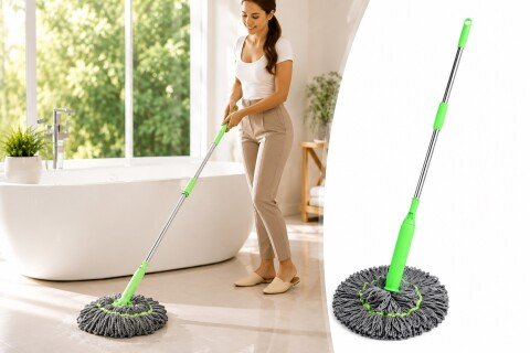 360° vrtljivi SwiftSpin okrogli čistilni mop