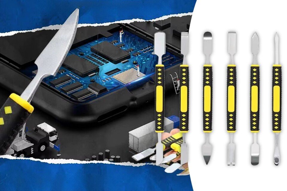 Sada nástrojů pro opravu elektroniky TechTinker (6x), 12 čepelí