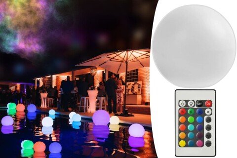 Plutajuća lampa za bazen FloatingPool, RGB LED, daljinski upravljač