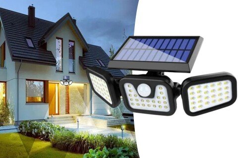 3-seitige LED-Solarlampe ThreeSolar