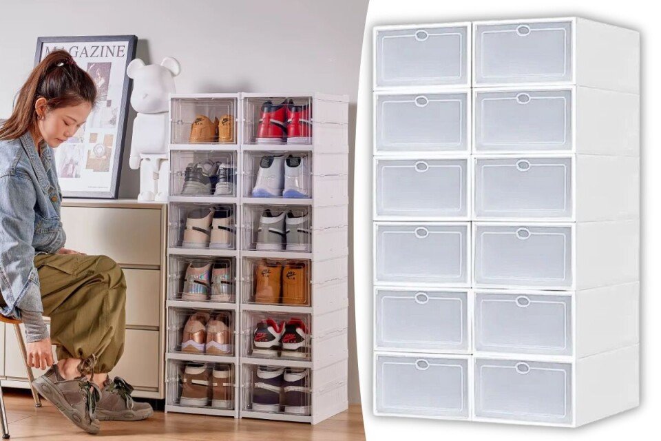 Scatola portascarpe in plastica KickBin, 10 pezzi