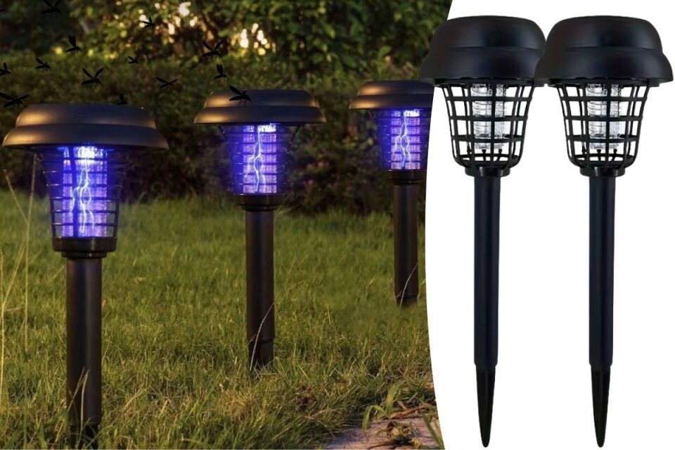 BugLess spoljna lampa protiv komaraca, 8-12 sati, 2 komada