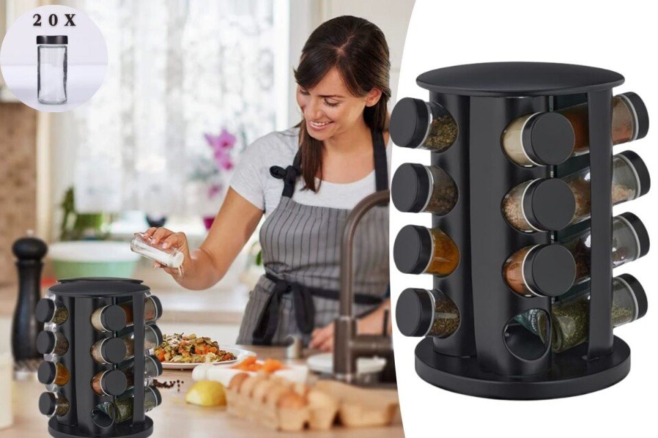 Organizator za začine SpiceWhirl koji se okreće za 360°