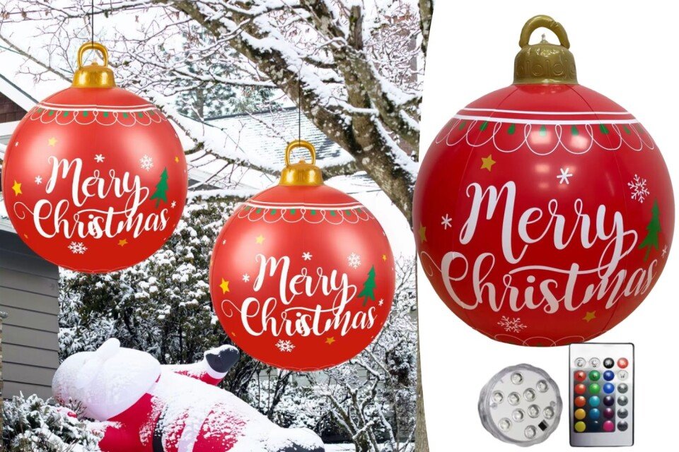 Obří nafukovací vánoční koule MerryBubble, 60 cm