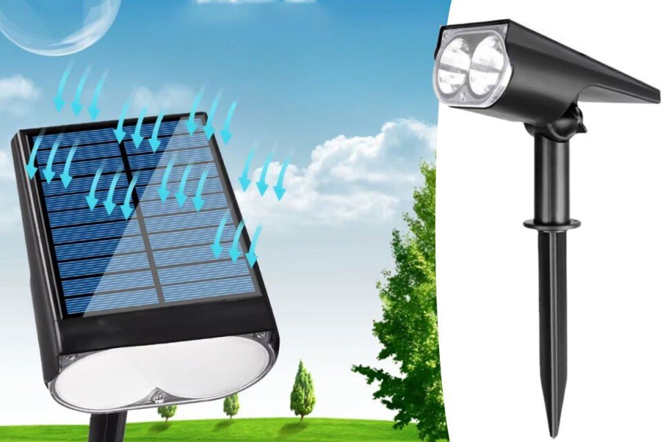 Spoljni solarni reflektor SkyPulse, 3000K°, do 20 m², IP65