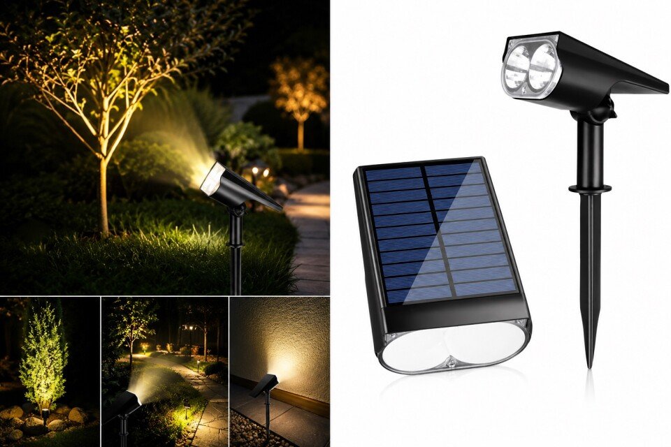Spoljni solarni reflektor SkyPulse, 3000K°, do 20 m², IP65