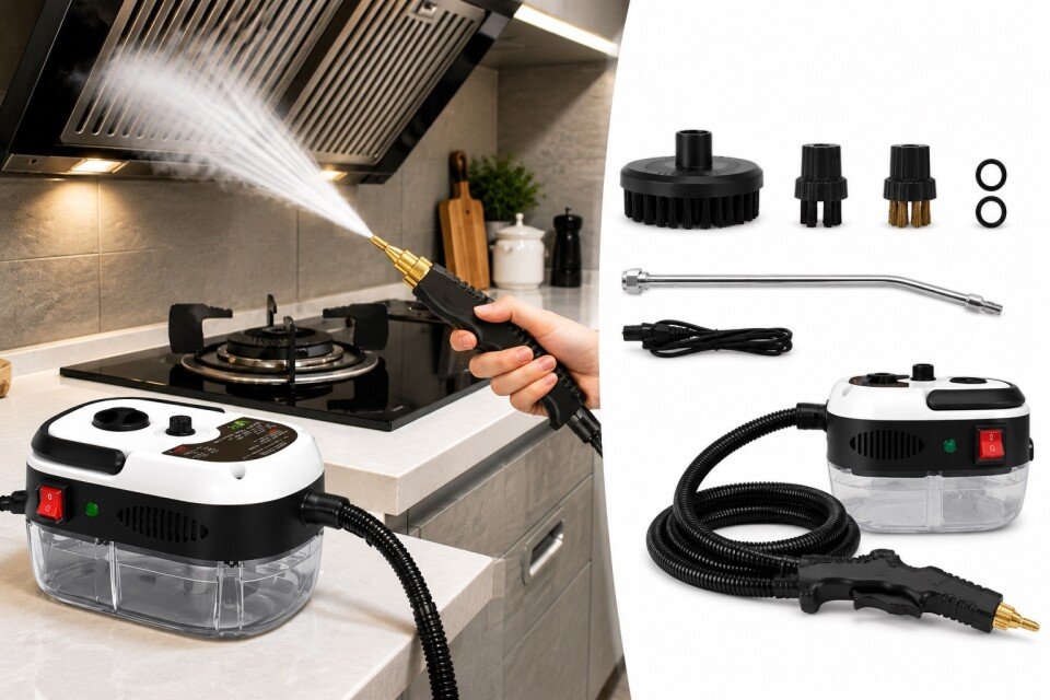 Myjka parowa wysokociśnieniowa Pressionyx, 1600 W, 6 biegów, 3 BAR
