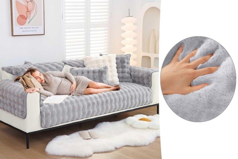 Snugveil plišana navlaka za sofu, odlična zaštita + ne kliza