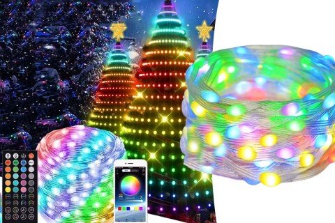 GlowSpire™ LED praznična svetla, 100 LED dioda, aplikacija