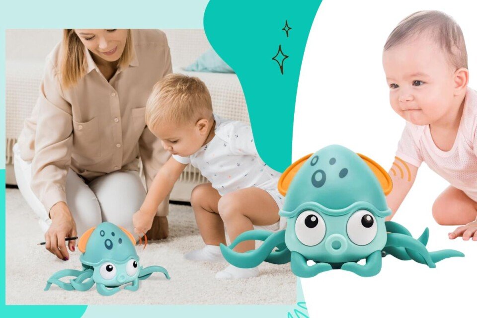 Hudební lezoucí chobotnice se světly VelyOcto, nabíjení přes USB