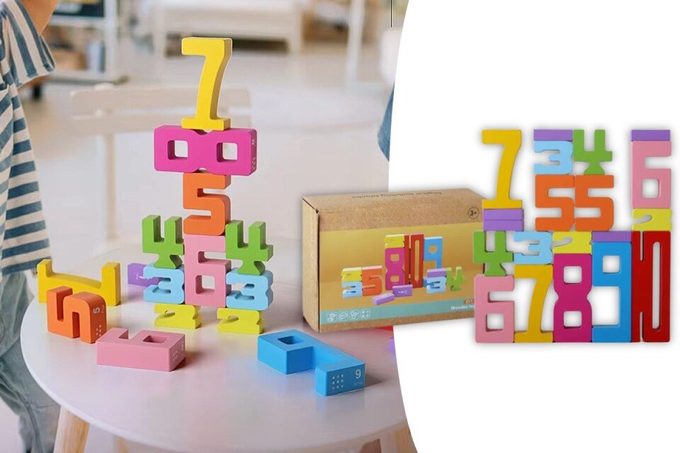 Montessori OakTally fa számkockák, 20 darabos