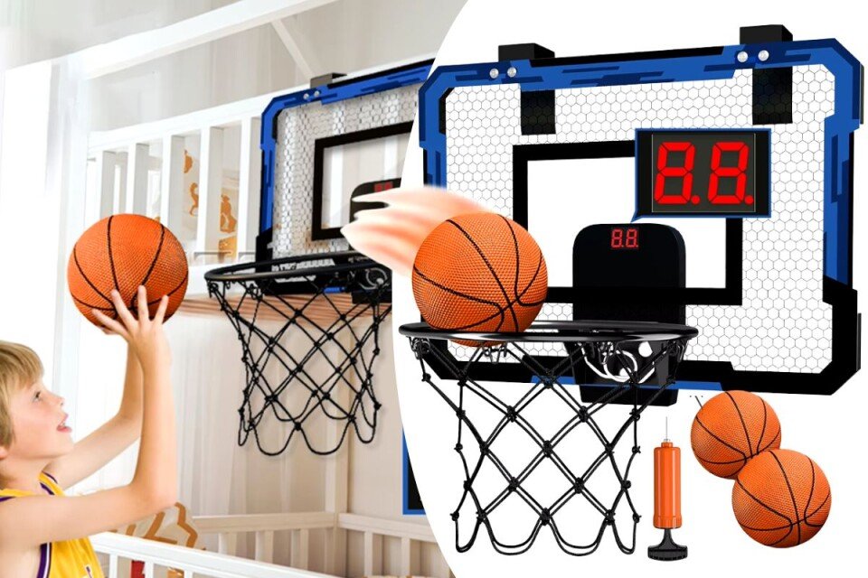 MiniBasket beltéri kosárlabda karika, digitális kijelző