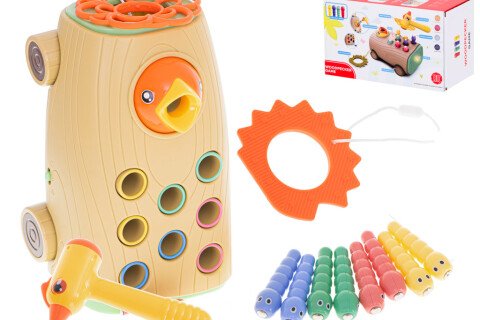 Magnetisches Spiel, füttere den Vogel