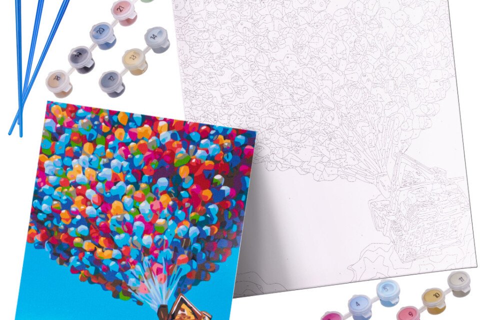 Malen-nach-Zahlen-Set 40x50cm, Ballon