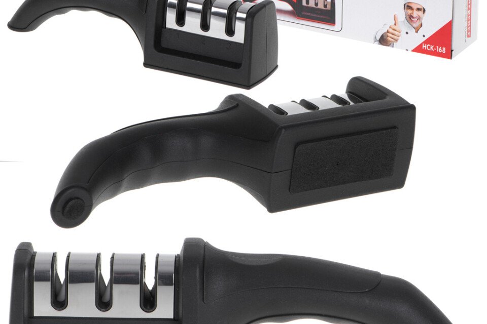 Ακονιστήρι μαχαιριών κουζίνας τριφασικό ξύστρα 3 σε 1