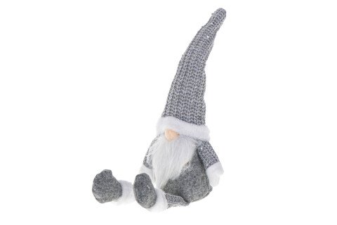 Elfo di Natale con la barba grigia 47 cm