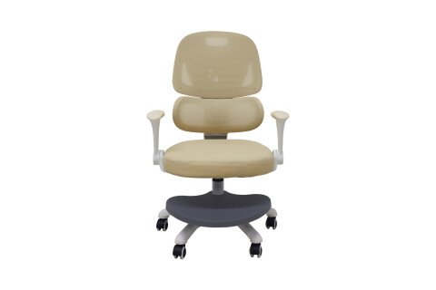 Dečija kancelarijska stolica, ergonomska, podesiva rotirajuća stolica, bež
