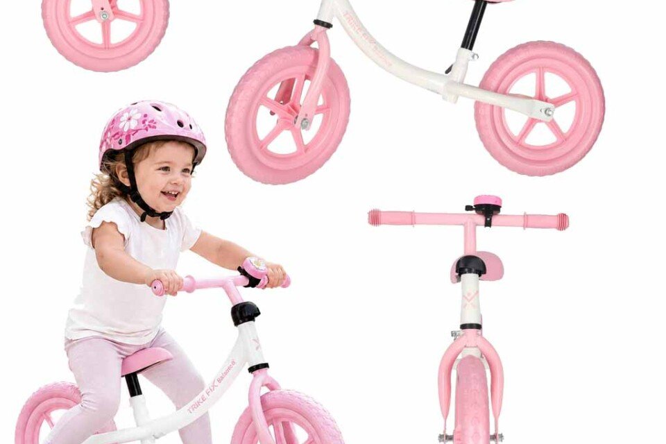 Trike Fix babakocsi csengővel, rózsaszín