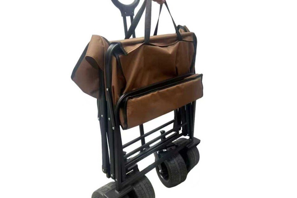 LUARO sklopiva kolica za plažu s 2-u-1 stolom