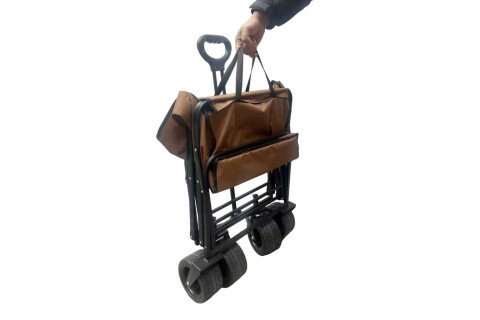 LUARO sklopiva kolica za plažu s 2-u-1 stolom