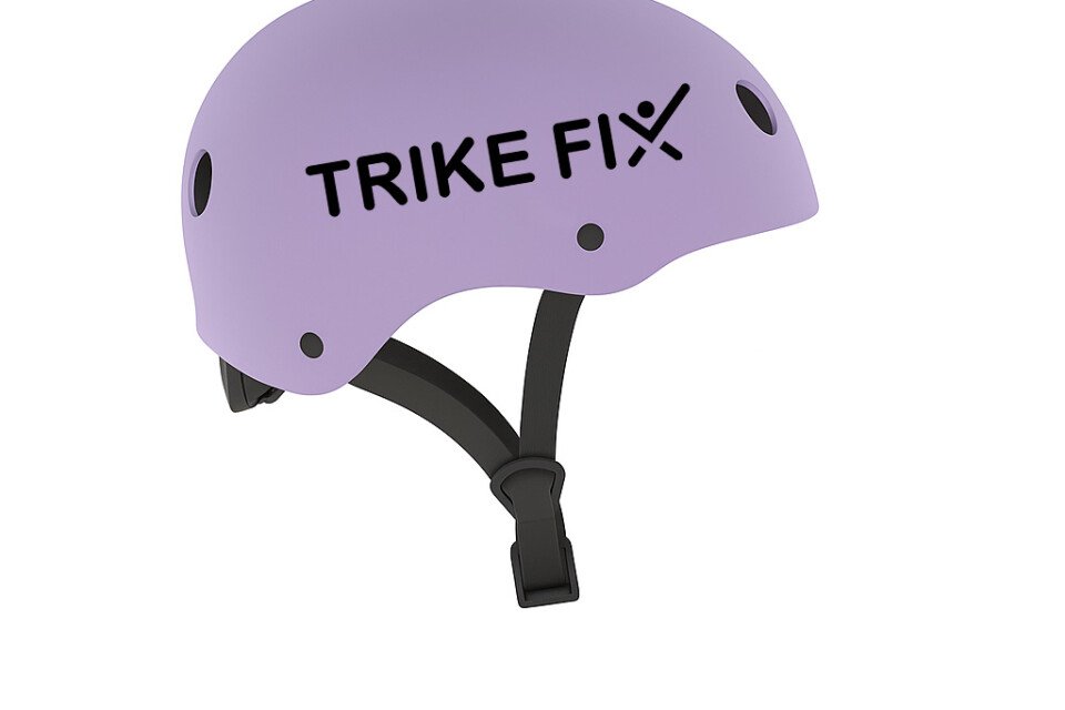 Cască de bicicletă pentru copii Trike Fix, reglabilă, LED, M, 55-58 cm, violet