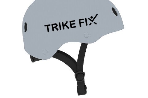 Gyerek kerékpáros sisak Trike Fix, állítható, LED, M, 55-58 cm, sötétszürke
