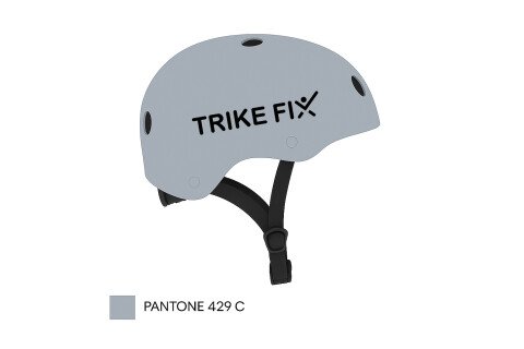 Gyerek kerékpáros sisak Trike Fix, állítható, LED, M, 55-58 cm, sötétszürke