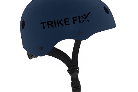 Trike Fix Kinderfahrradhelm, verstellbar, LED, Größe S (48–54 cm), dunkelblau