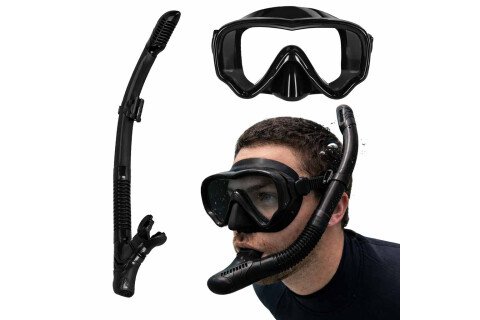 Maska za ronjenje, naočare, disalica, set za disanje, crna
