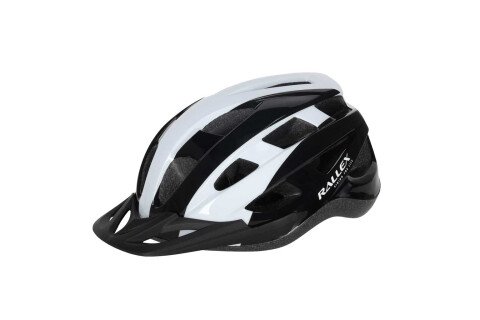 Κράνος ποδηλασίας RALLEX για γυναίκες και άνδρες, ρυθμιζόμενο, μαύρο και άσπρο, μήκος 58-62 cm