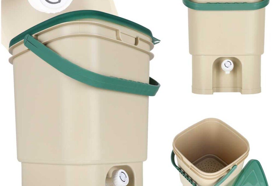 LUARO kućni komposter, kanta za kompost za kuhinjski otpad, 15 l